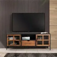 Rieti TV Unit with Storage - Natural, Mango Wood
