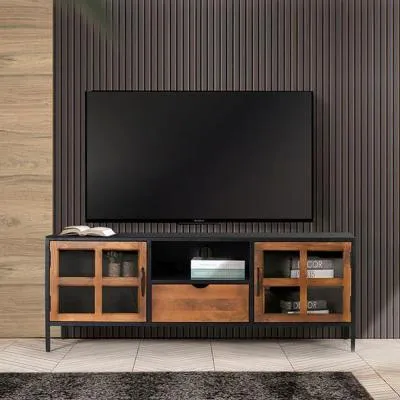 Rieti TV Unit with Storage - Natural, Mango Wood image