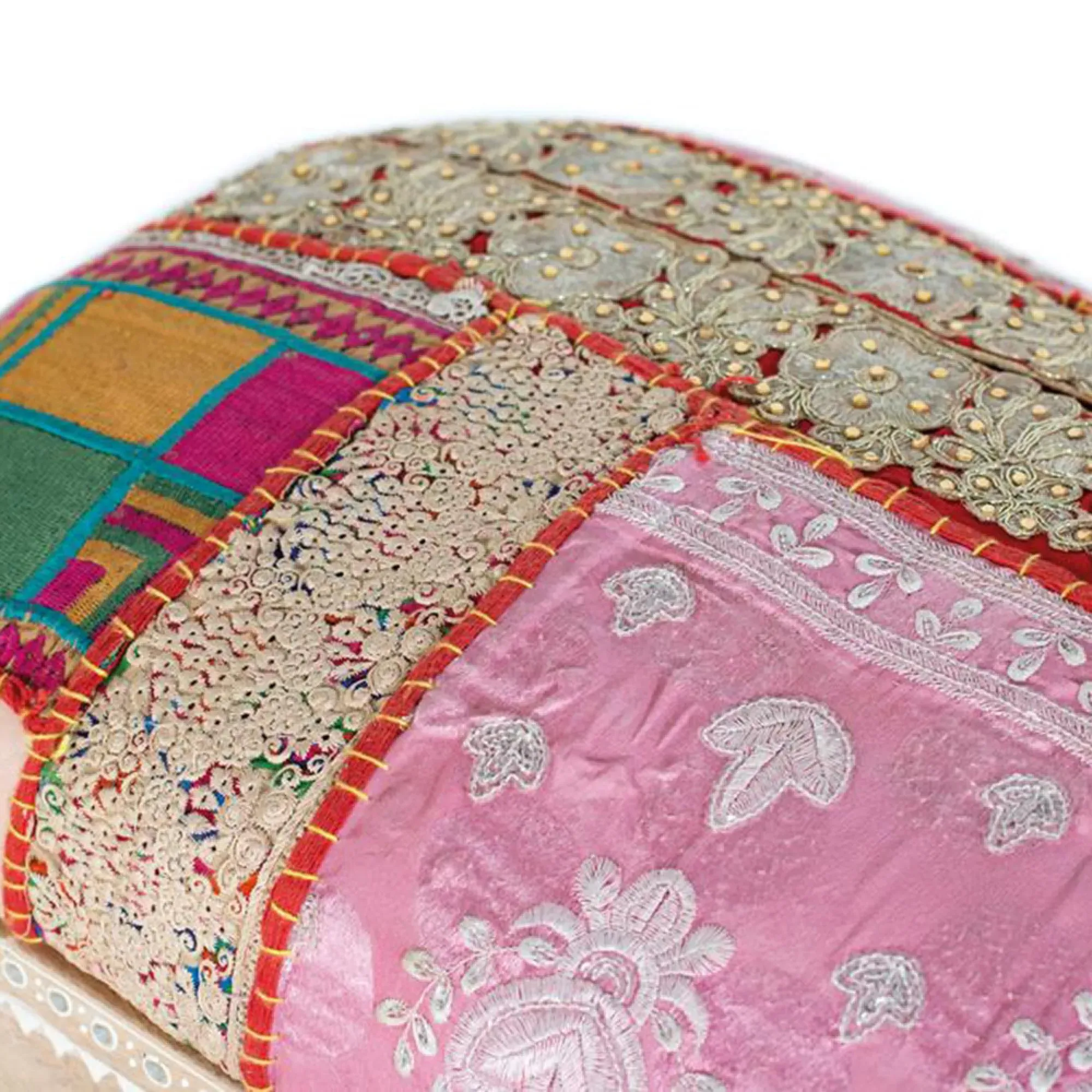 Ringtown Padded Bench - Aged White, Mango Wood