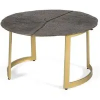 Rome Round Coffee Table - Bronze, Metal