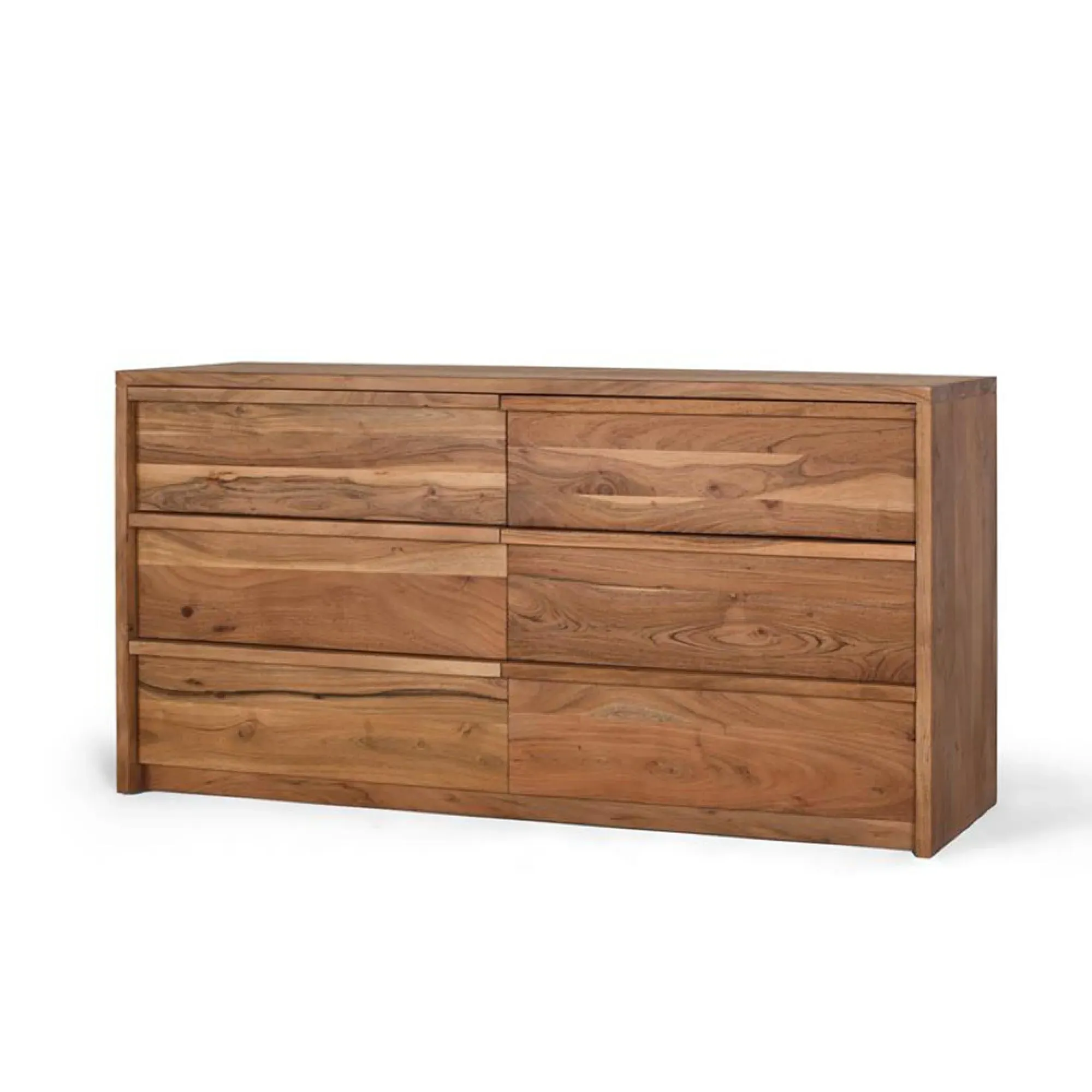 Ronceverte 6 Drawer Wide Chest - Natural, Acacia Wood