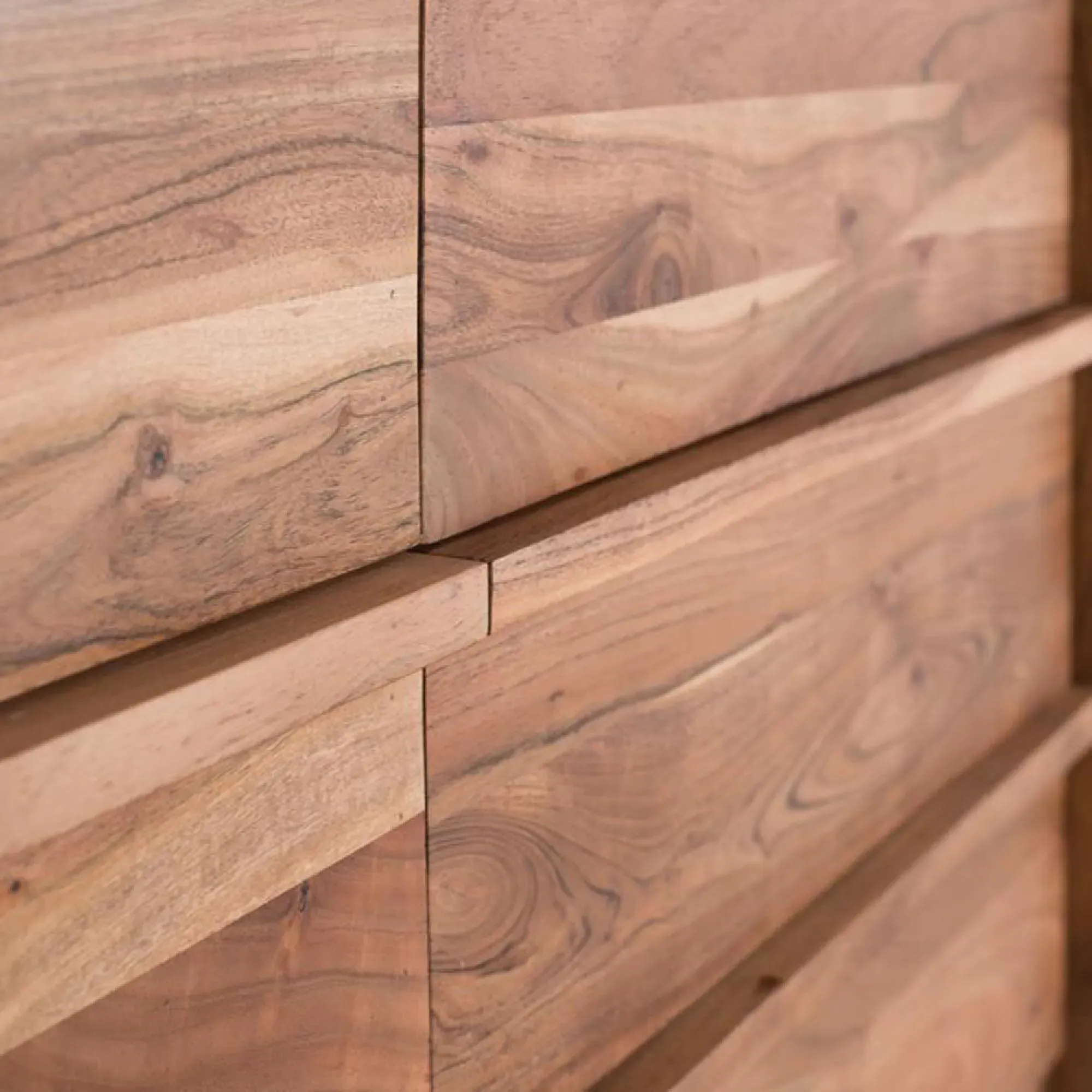 Ronceverte 6 Drawer Wide Chest - Natural, Acacia Wood