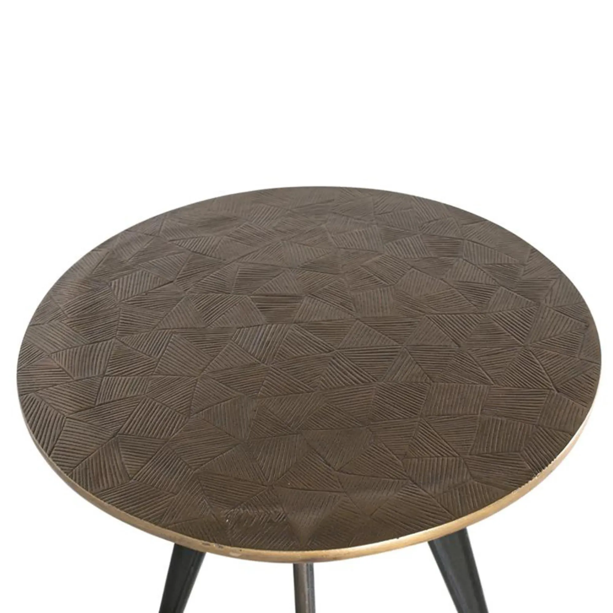 Rubeho Round Side Table - Bronze, Metal