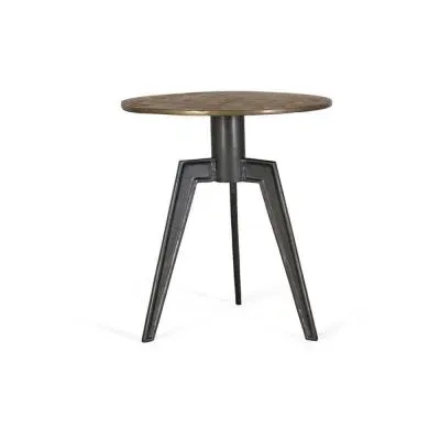 Rubeho Round Side Table - Bronze, Metal