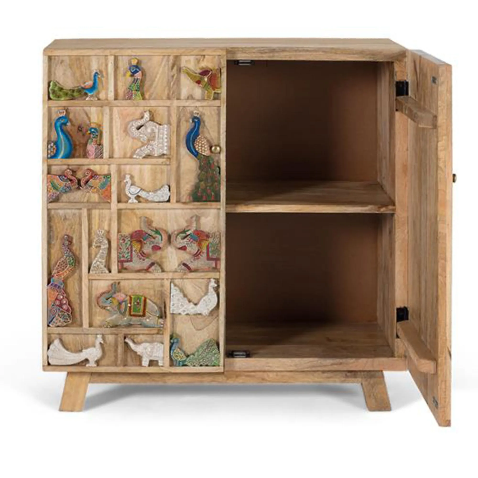 Safari 2 Door Hall Cabinet - Natural, Mango Wood