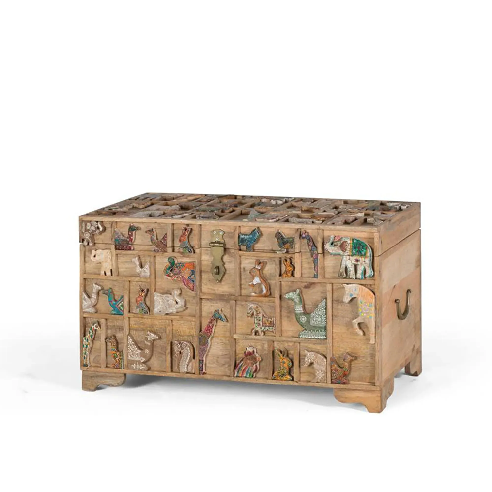 Safari Mango Wood Storage Trunk - Natural