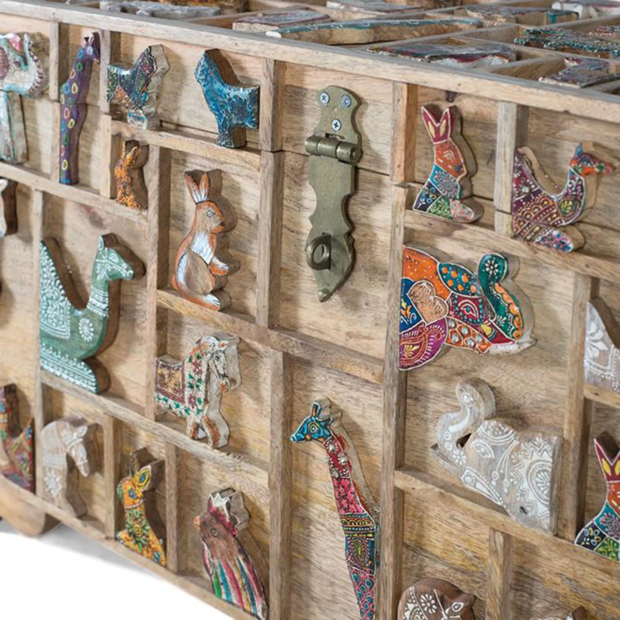 Safari Mango Wood Storage Trunk - Natural