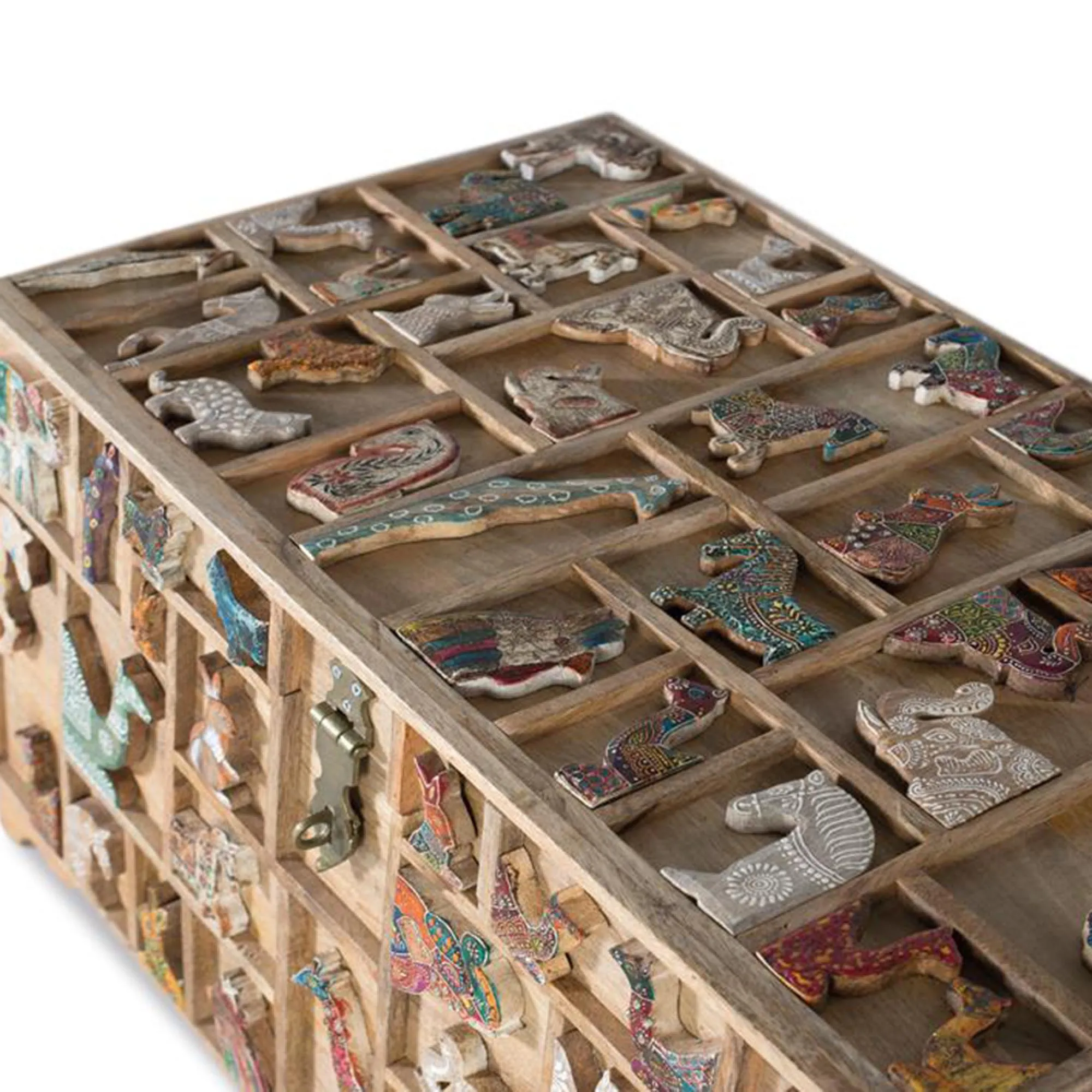 Safari Mango Wood Storage Trunk - Natural