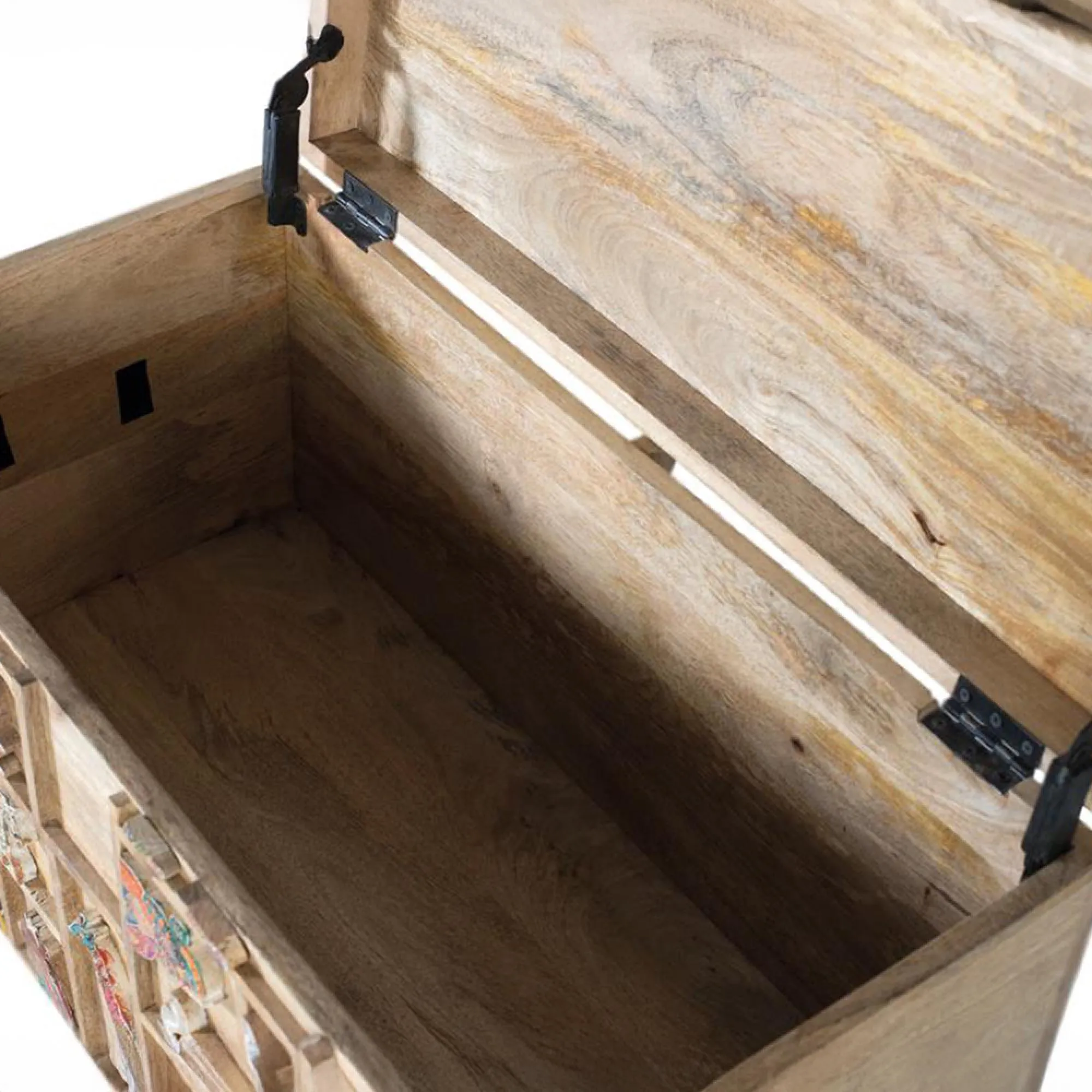 Safari Mango Wood Storage Trunk - Natural