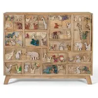 Safari Multi Drawer Hall Cabinet - Natural, Mango Wood