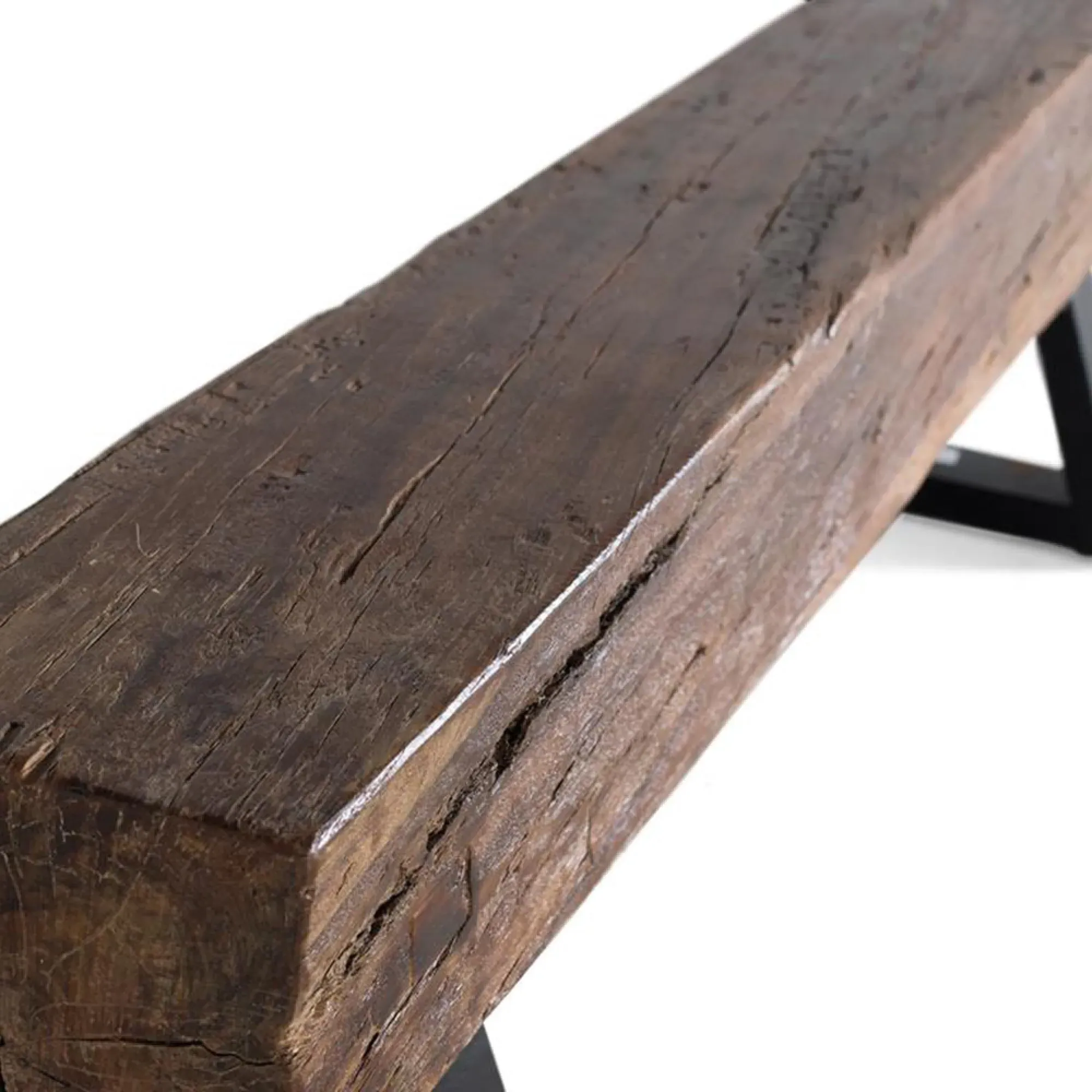 Saltillo Industrial Bench - Brown, Recycled Wood