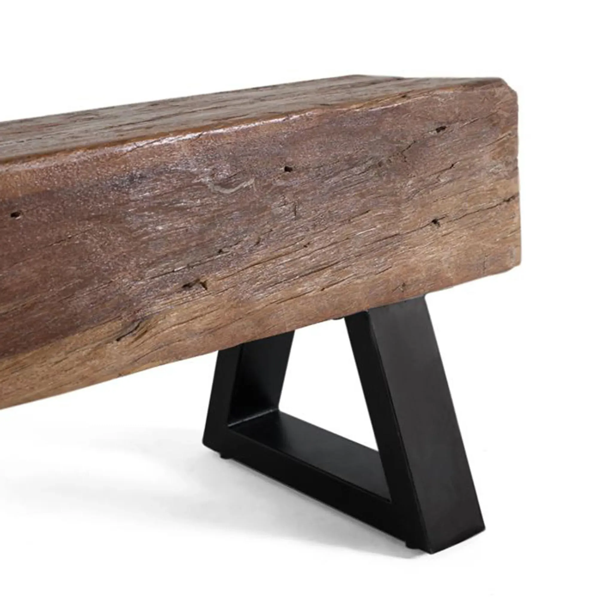 Saltillo Industrial Bench - Brown, Recycled Wood