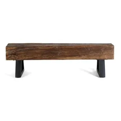 Saltillo Industrial Bench - Brown, Recycled Wood