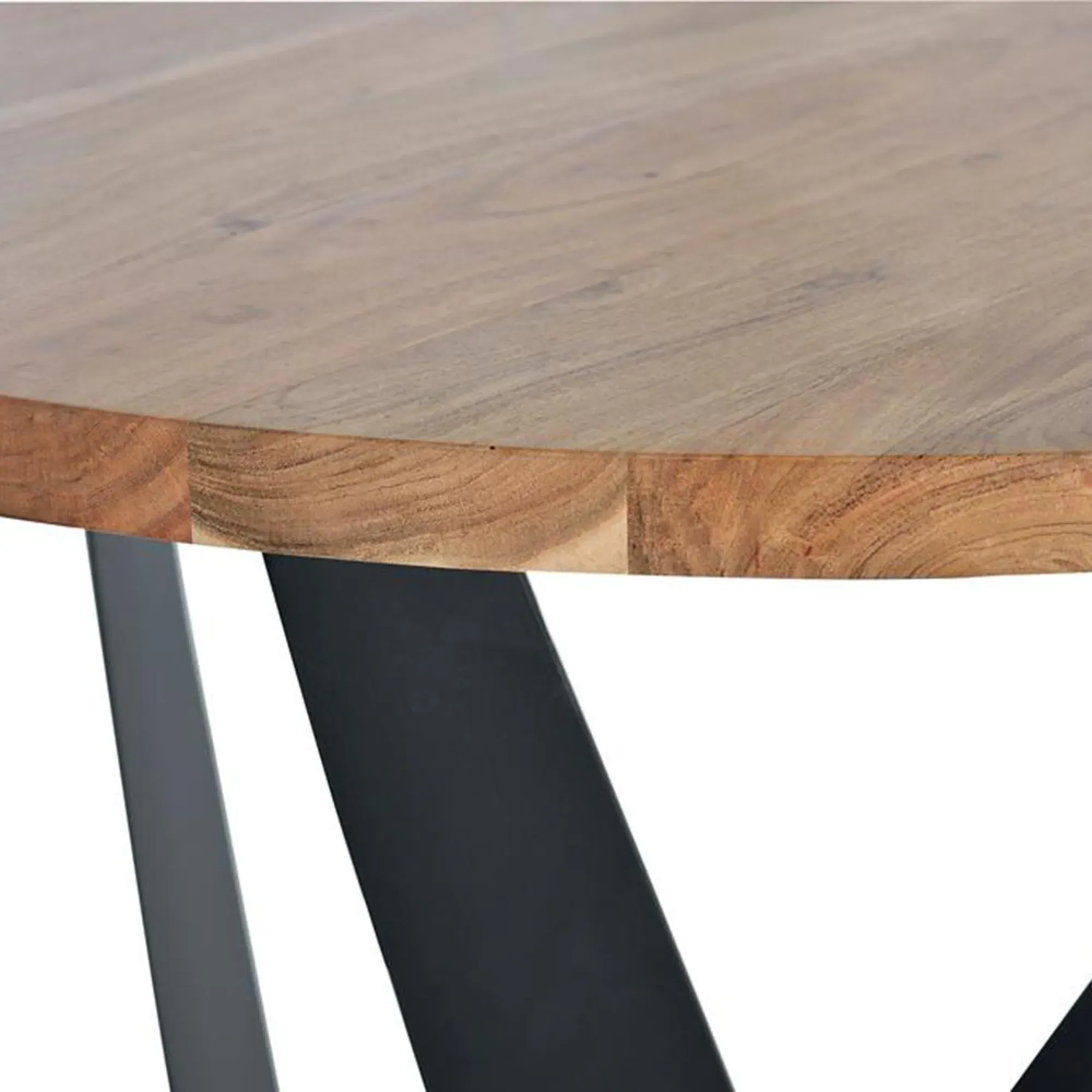 Siena 4-Seater Round Pedestal Dining Table - Natural, Acacia Wood