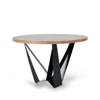 Siena 4-Seater Round Pedestal Dining Table - Natural, Acacia Wood image