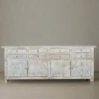 Soleil 4 Door Sideboard - White Washed, Mango Wood