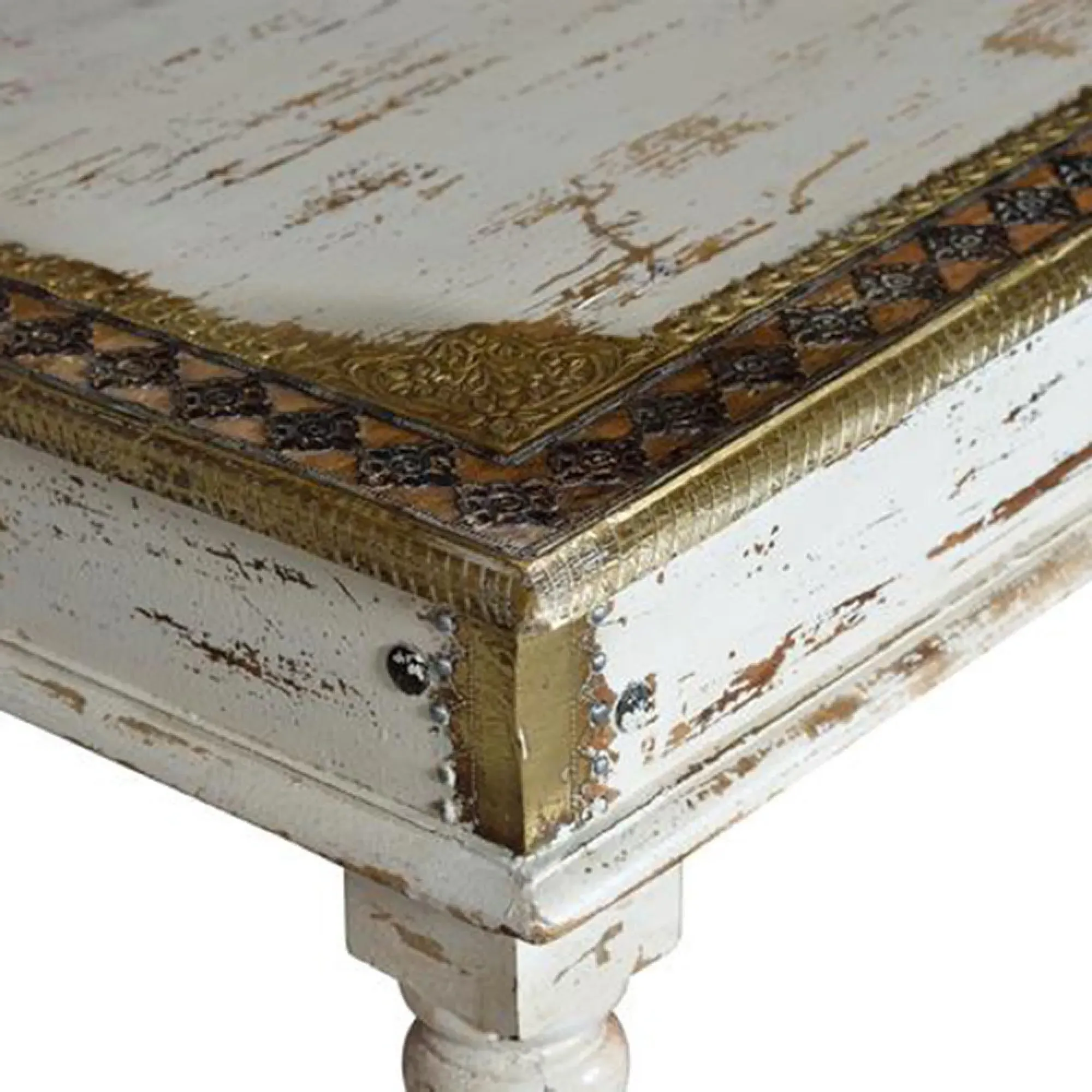 Solesia Coffee Table - White, Mango Wood