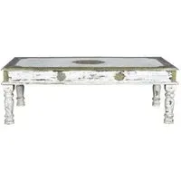 Solesia Coffee Table - White, Mango Wood