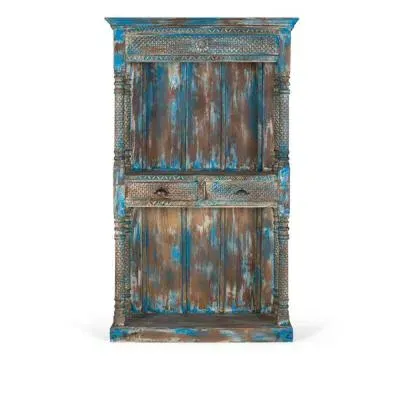 Sondrio Shelving Unit - Antique Blue, Mango Wood image
