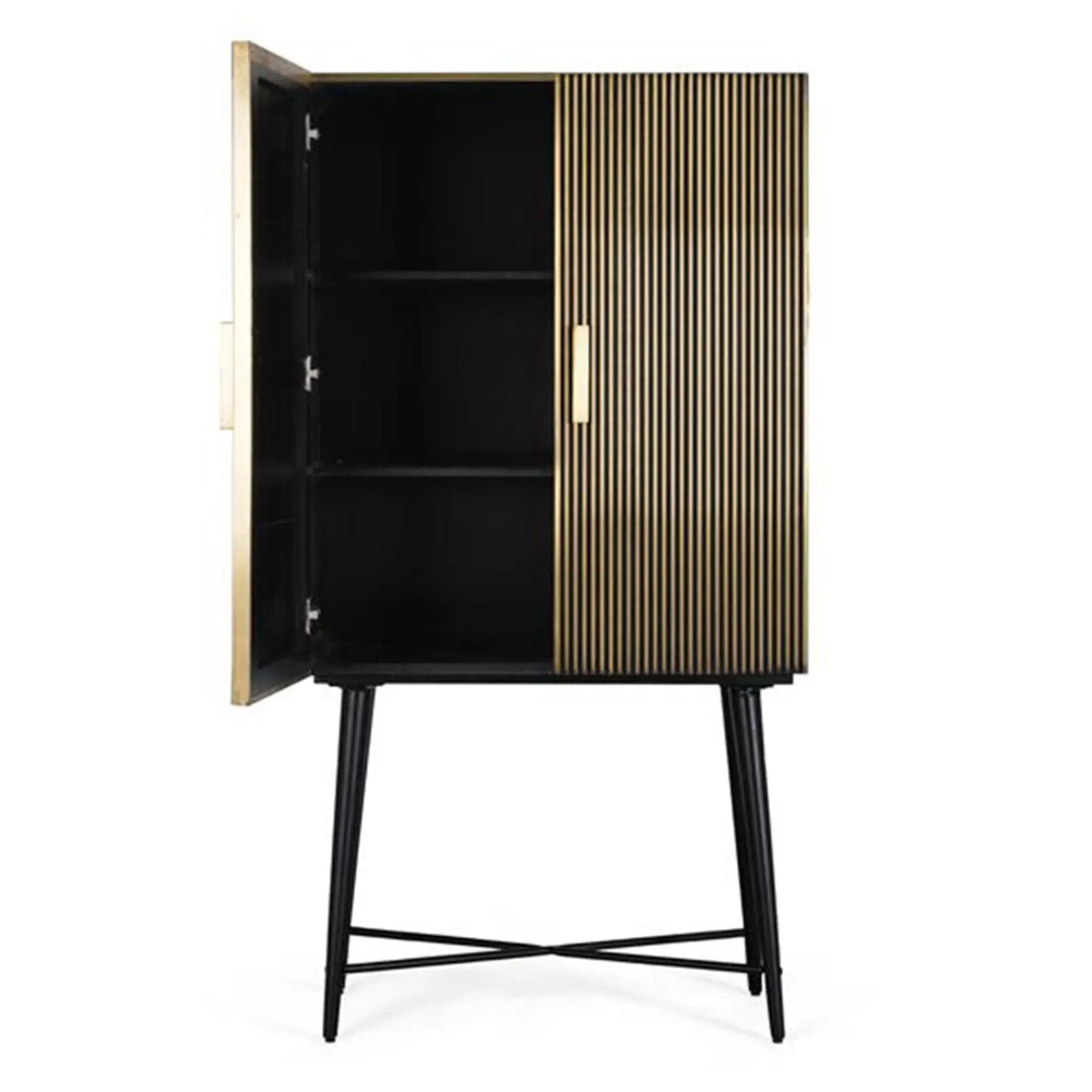 Stephen Ribbed 2 Door Cupboard - Bronze