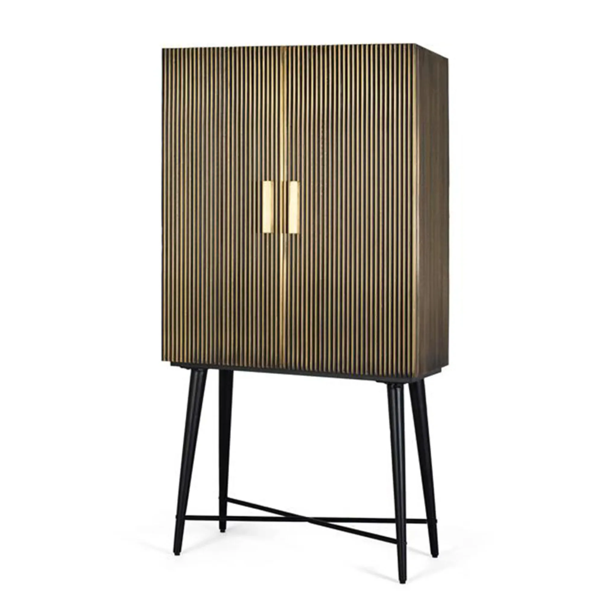 Stephen Ribbed 2 Door Cupboard - Bronze