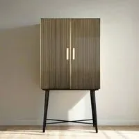 Stephen Ribbed 2 Door Cupboard - Bronze