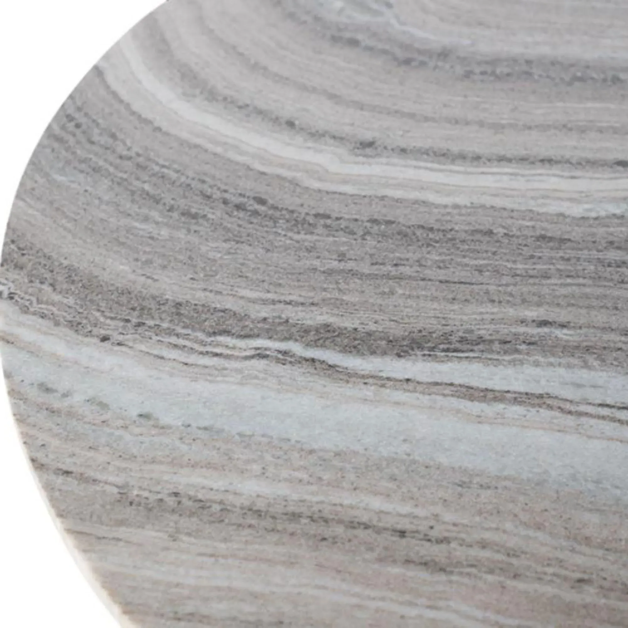 Taranto 4-Seater Round Pedestal Dining Table - Grey, Marble