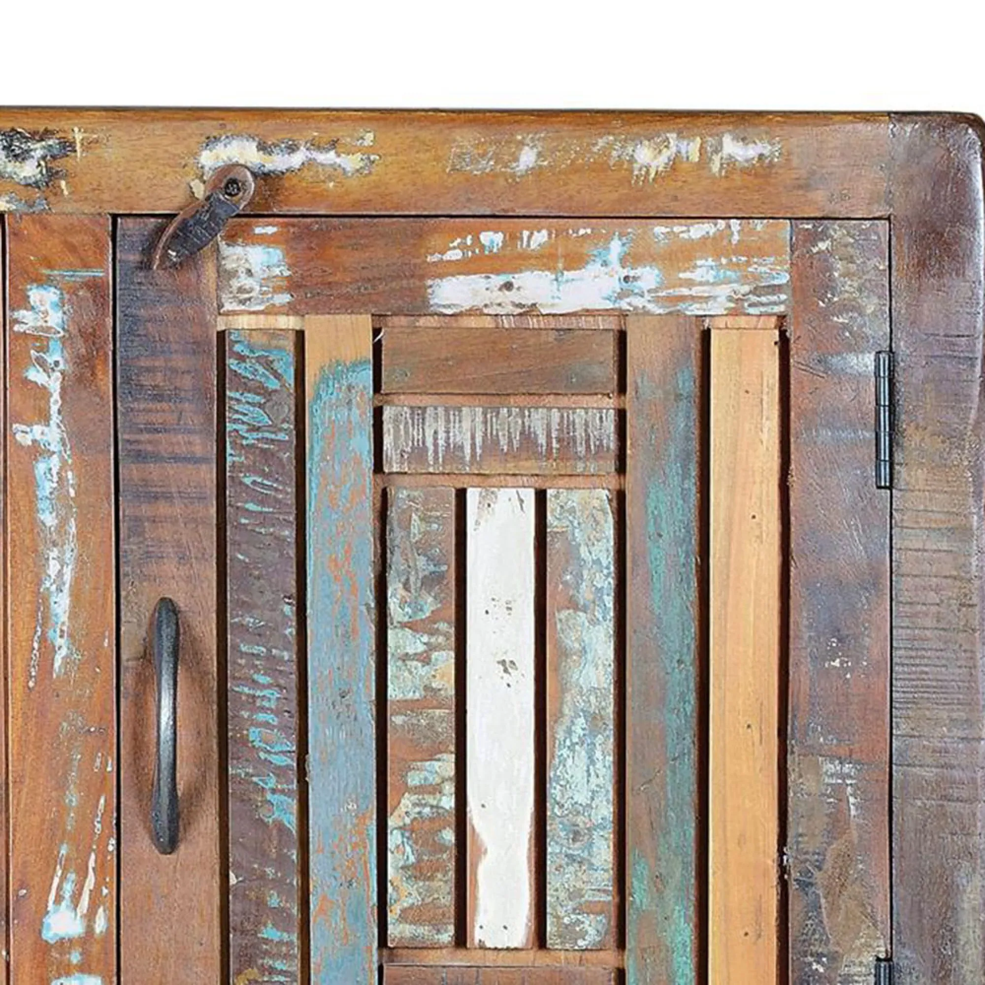 Texas 3 Door Hall Cabinet - Multicolour, Recycled Wood
