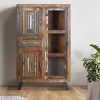 Texas 3 Door Hall Cabinet - Multicolour, Recycled Wood