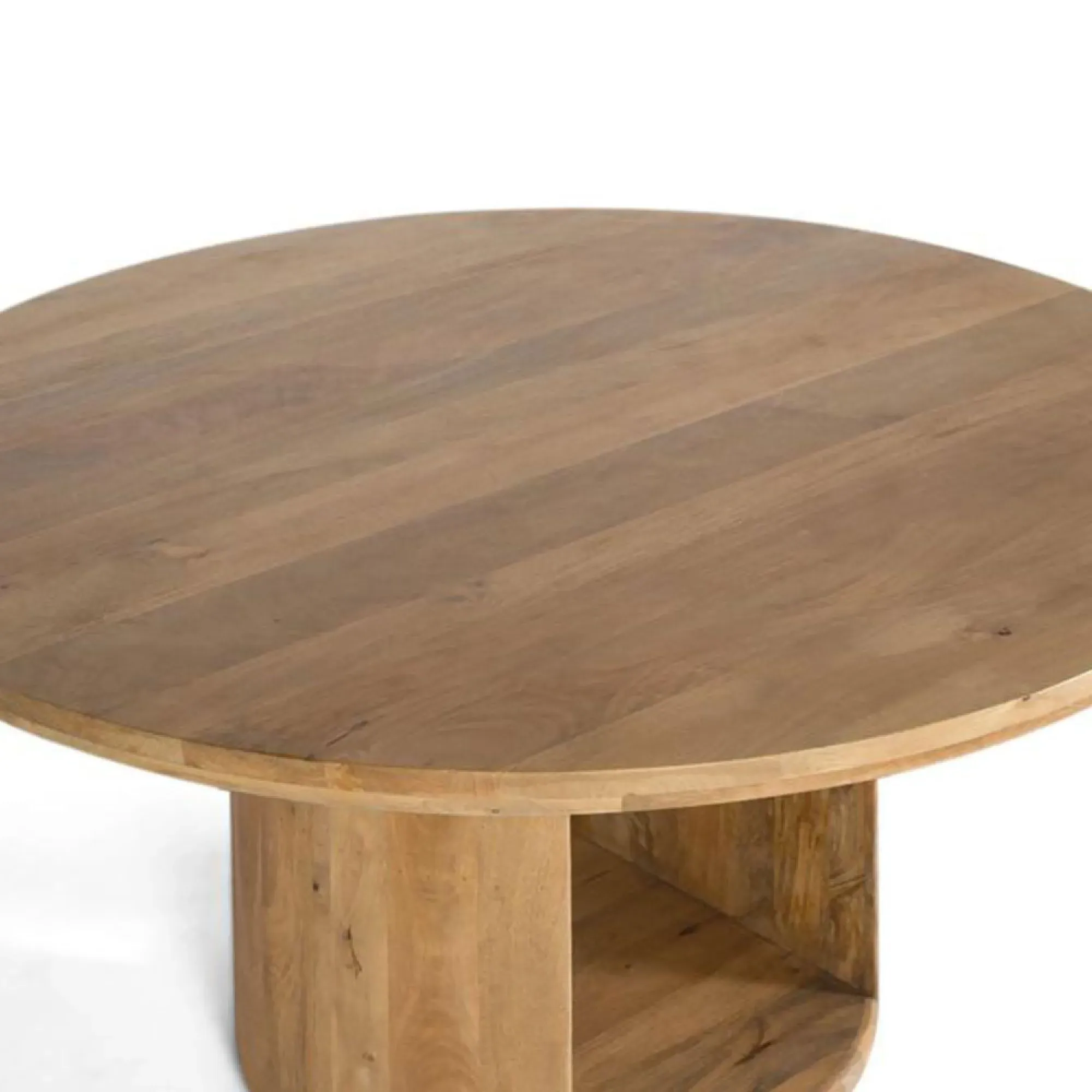 Trieste 6-Seater Round Dining Table - Natural, Mango Wood