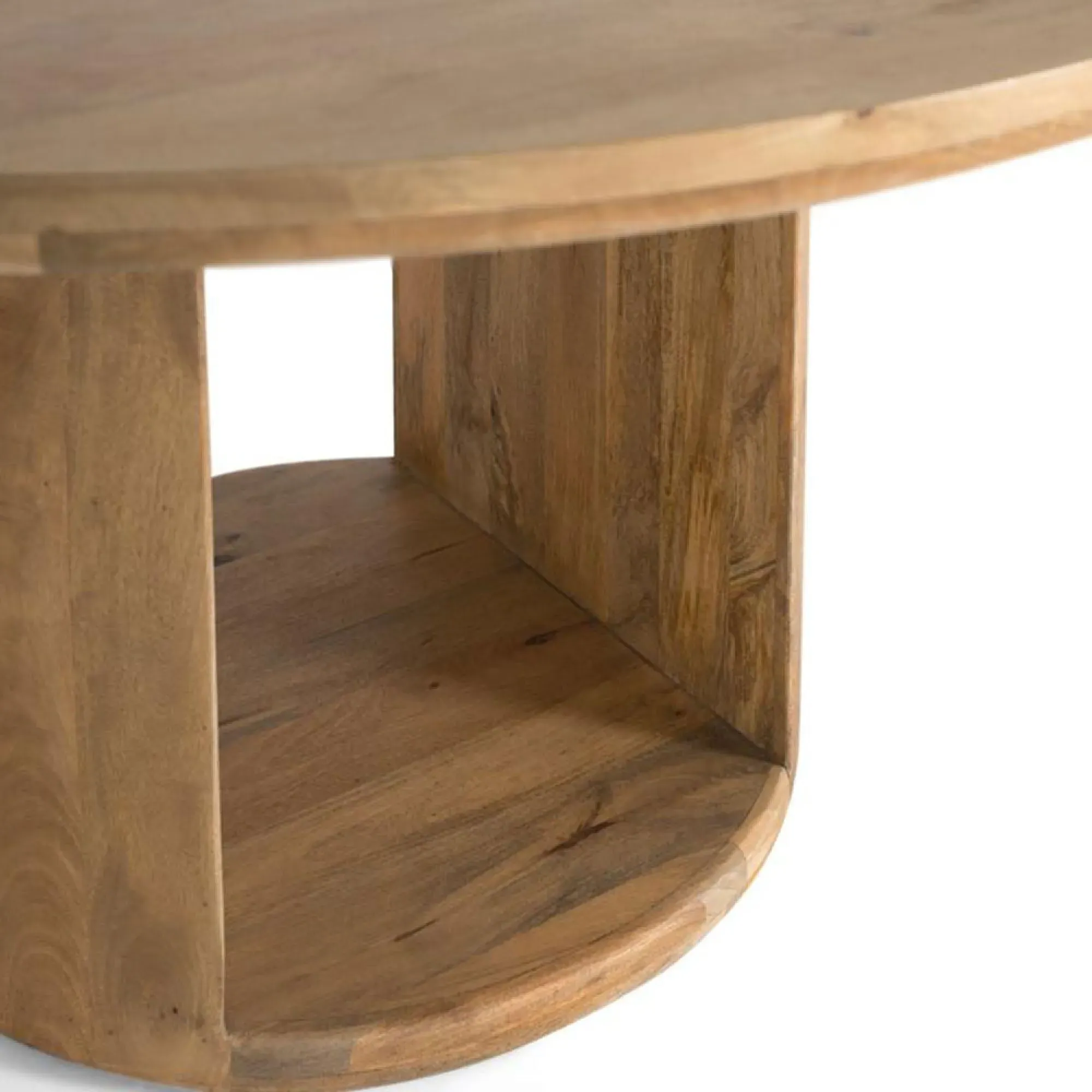 Trieste 6-Seater Round Dining Table - Natural, Mango Wood