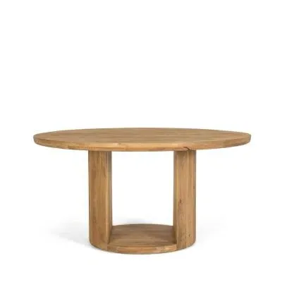 Trieste 6-Seater Round Dining Table - Natural, Mango Wood