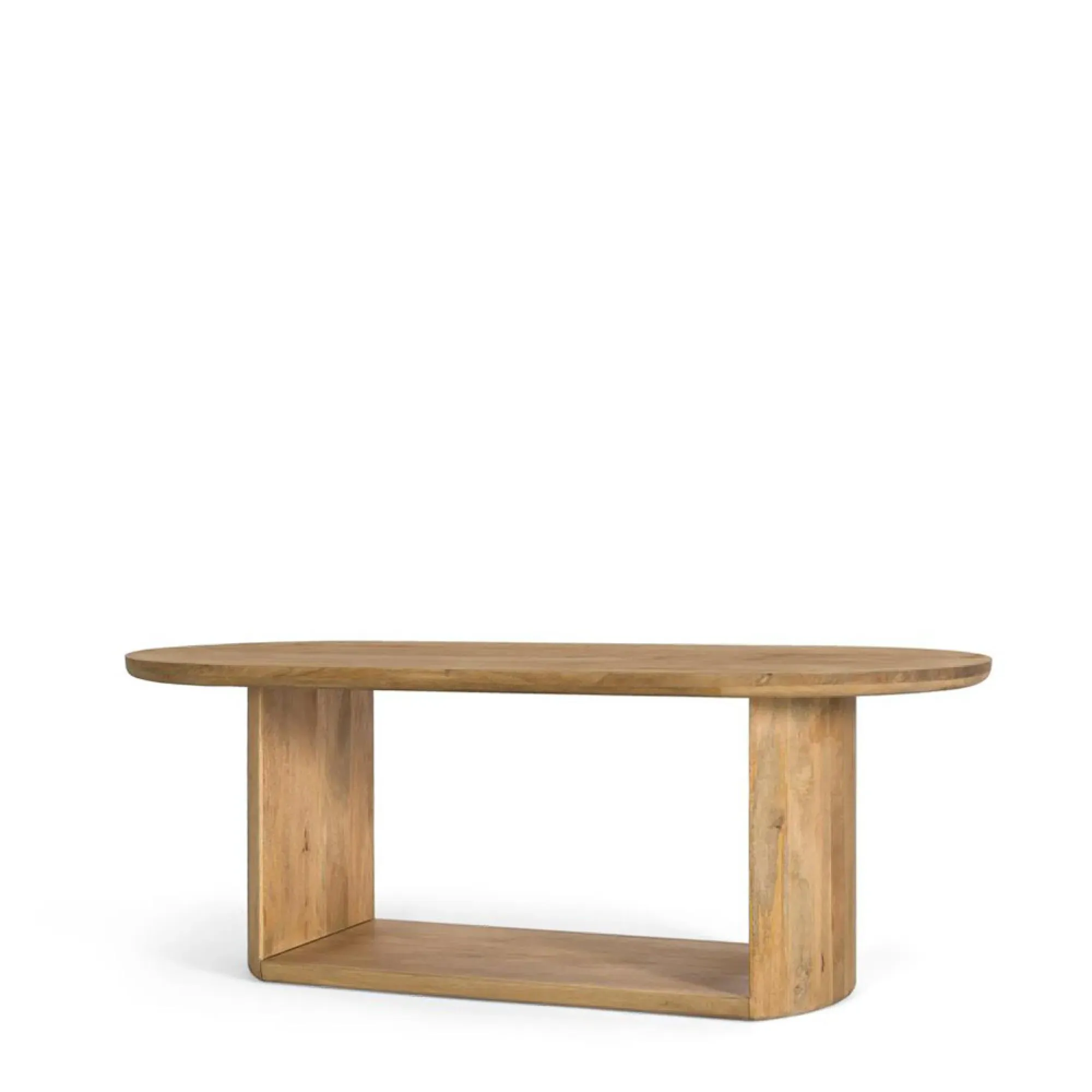 Trieste Oval 8-Seater Pedestal Dining Table - Natural, Mango Wood