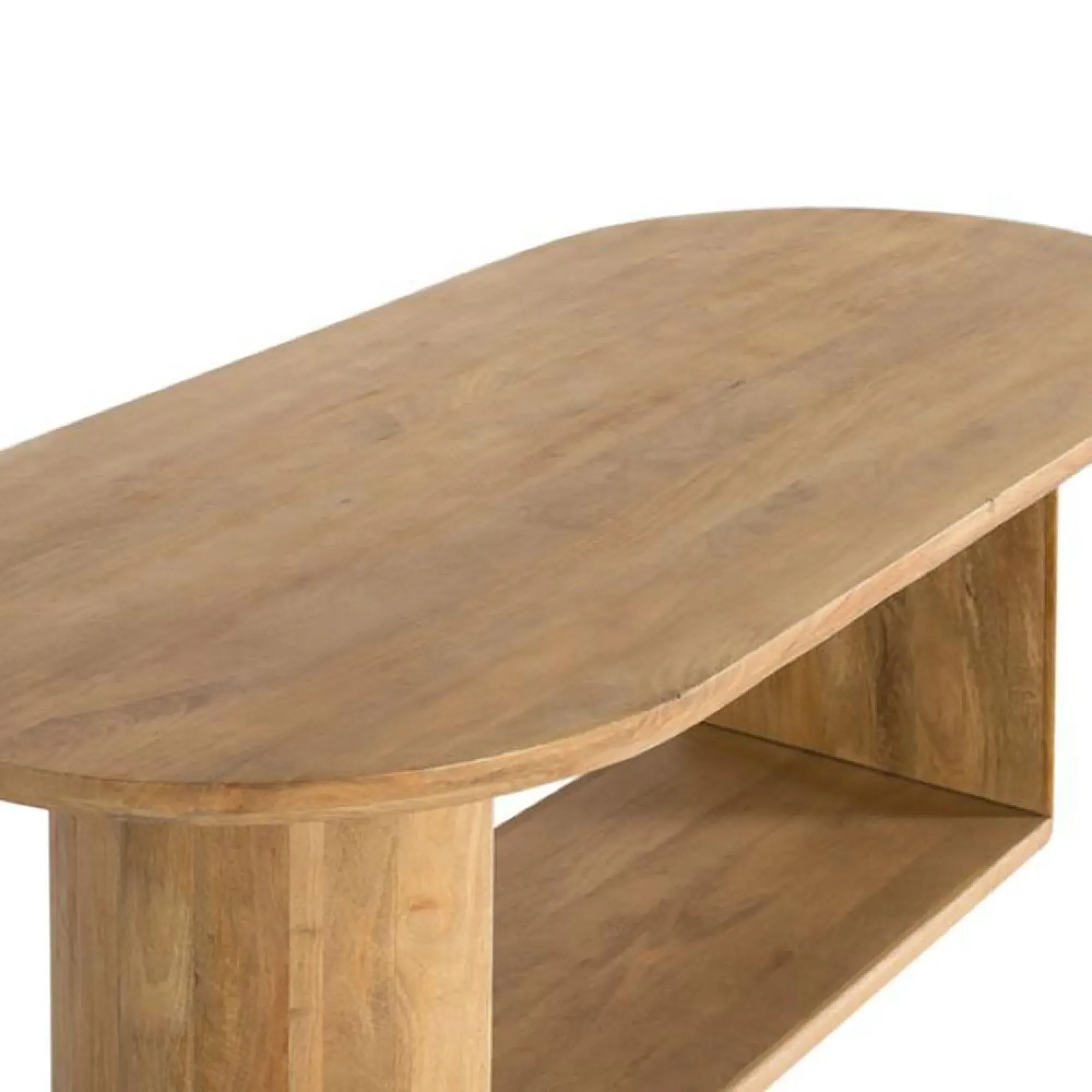 Trieste Oval 8-Seater Pedestal Dining Table - Natural, Mango Wood