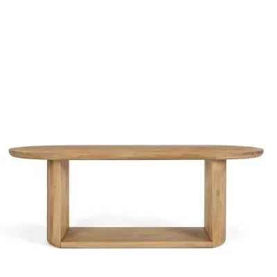 Trieste Oval 8-Seater Pedestal Dining Table - Natural, Mango Wood