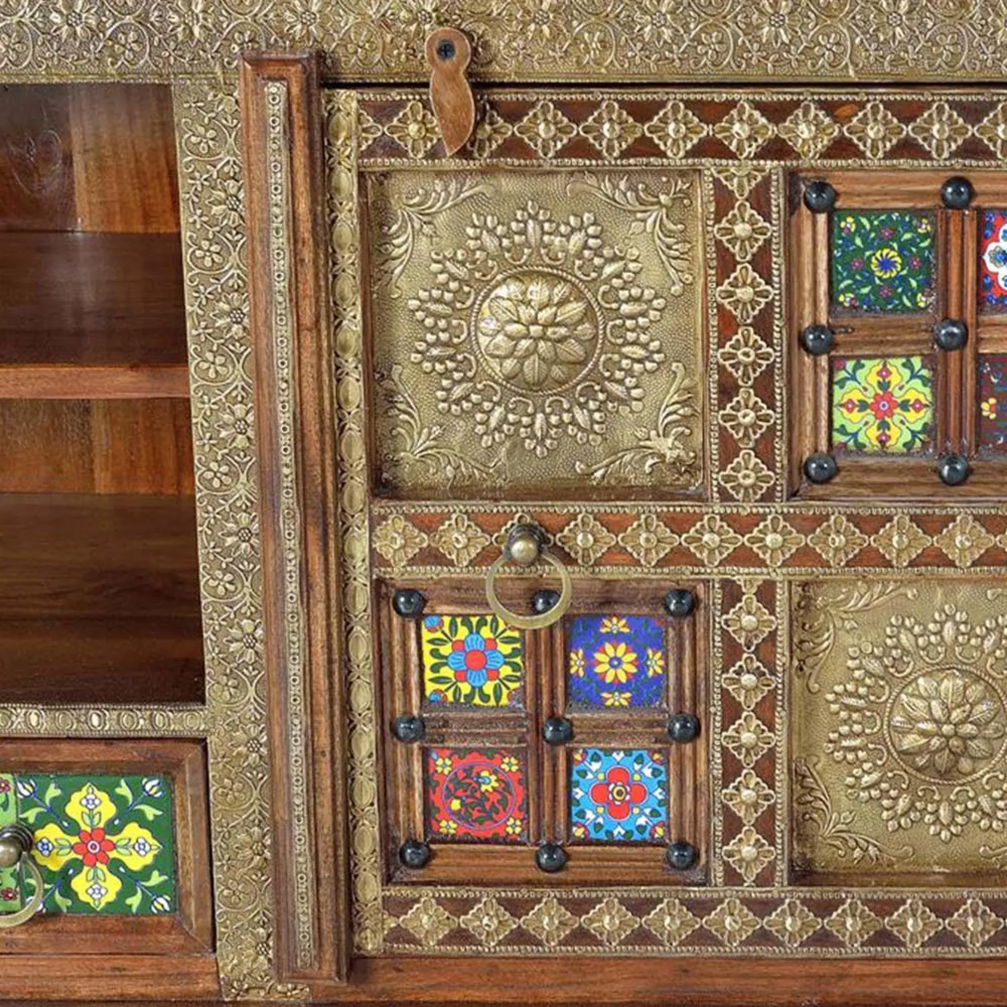 Trona Large TV Unit with Storage - Acacia Wood