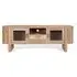 Turin 2 Door Large Curved TV Unit - Natural, Acacia Wood