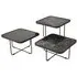 Ukwaheri Square End Table Set of 3 - Black, Marble