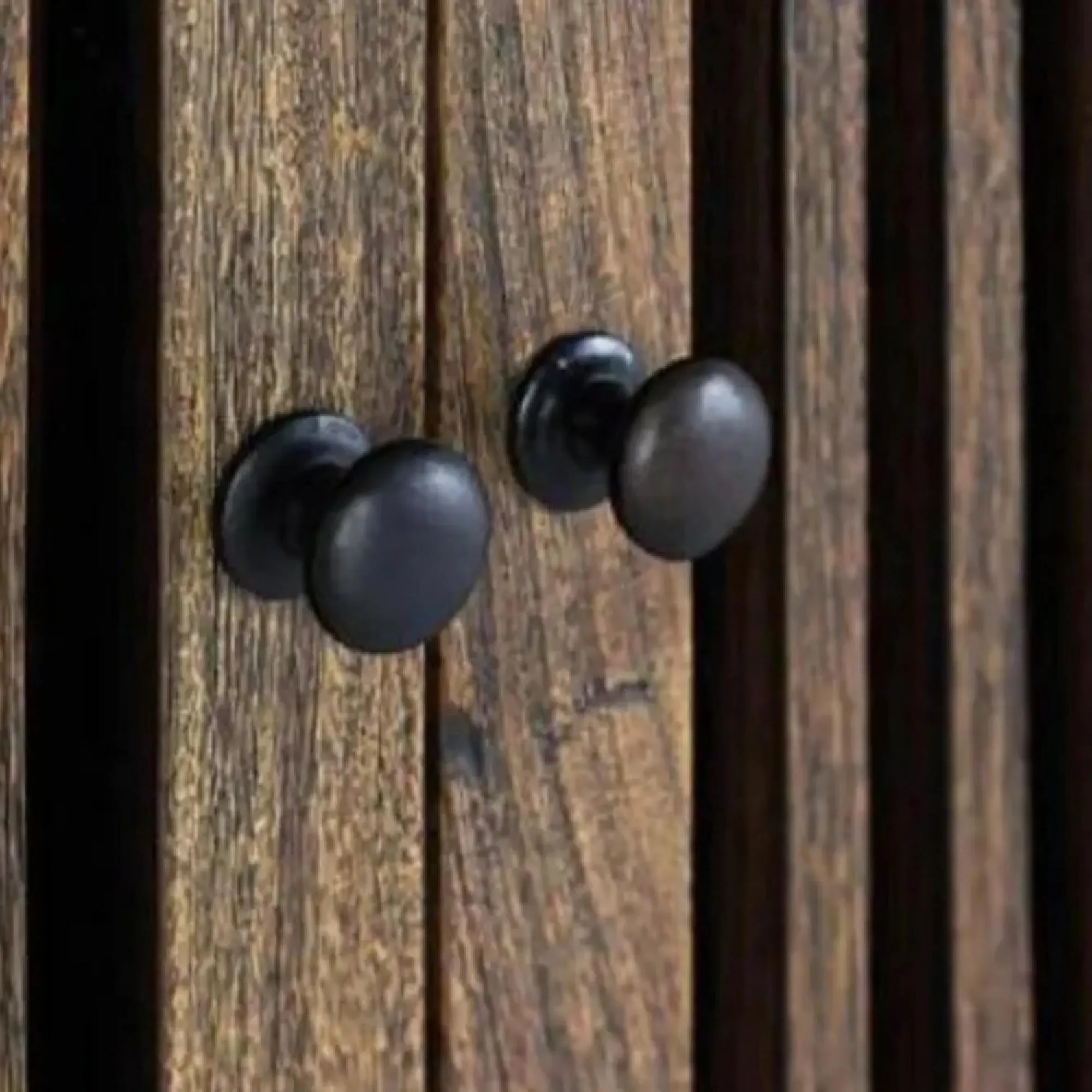 Uvalda Acacia Wood Slatted 2 Door Hall Cabinet