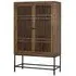 Uvalda Acacia Wood Slatted 2 Door Hall Cabinet