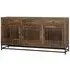 Uvalda Acacia Wood Slatted 3 Door Extra Large Sideboard