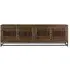 Uvalda Acacia Wood Slatted 4 Door Large TV Unit