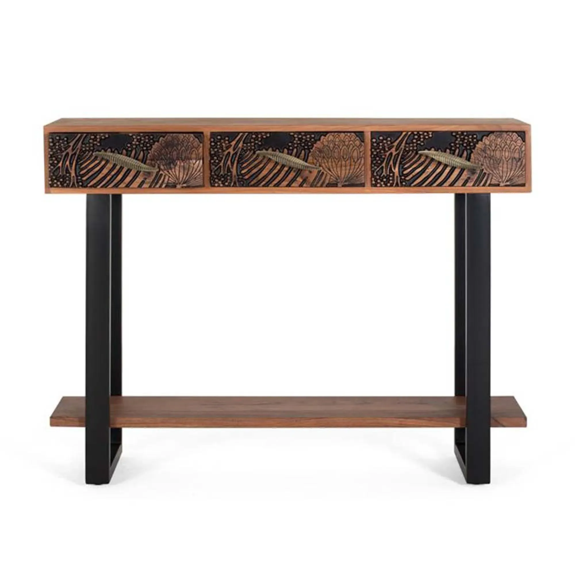 Valentia 3 Drawer Console Table - Natural, Acacia Wood