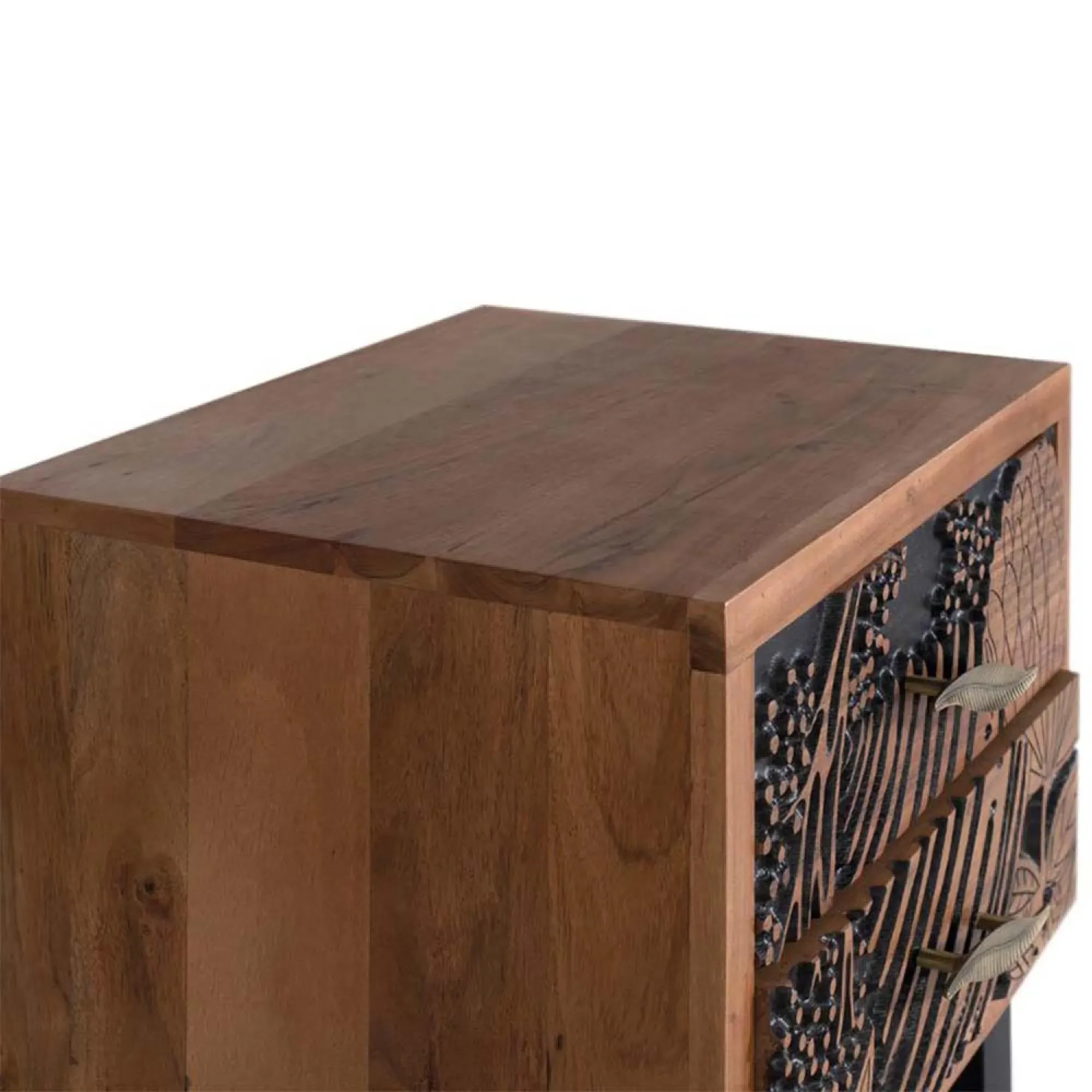 Valentia Artisan 2 Drawer Side Table - Natural, Acacia Wood