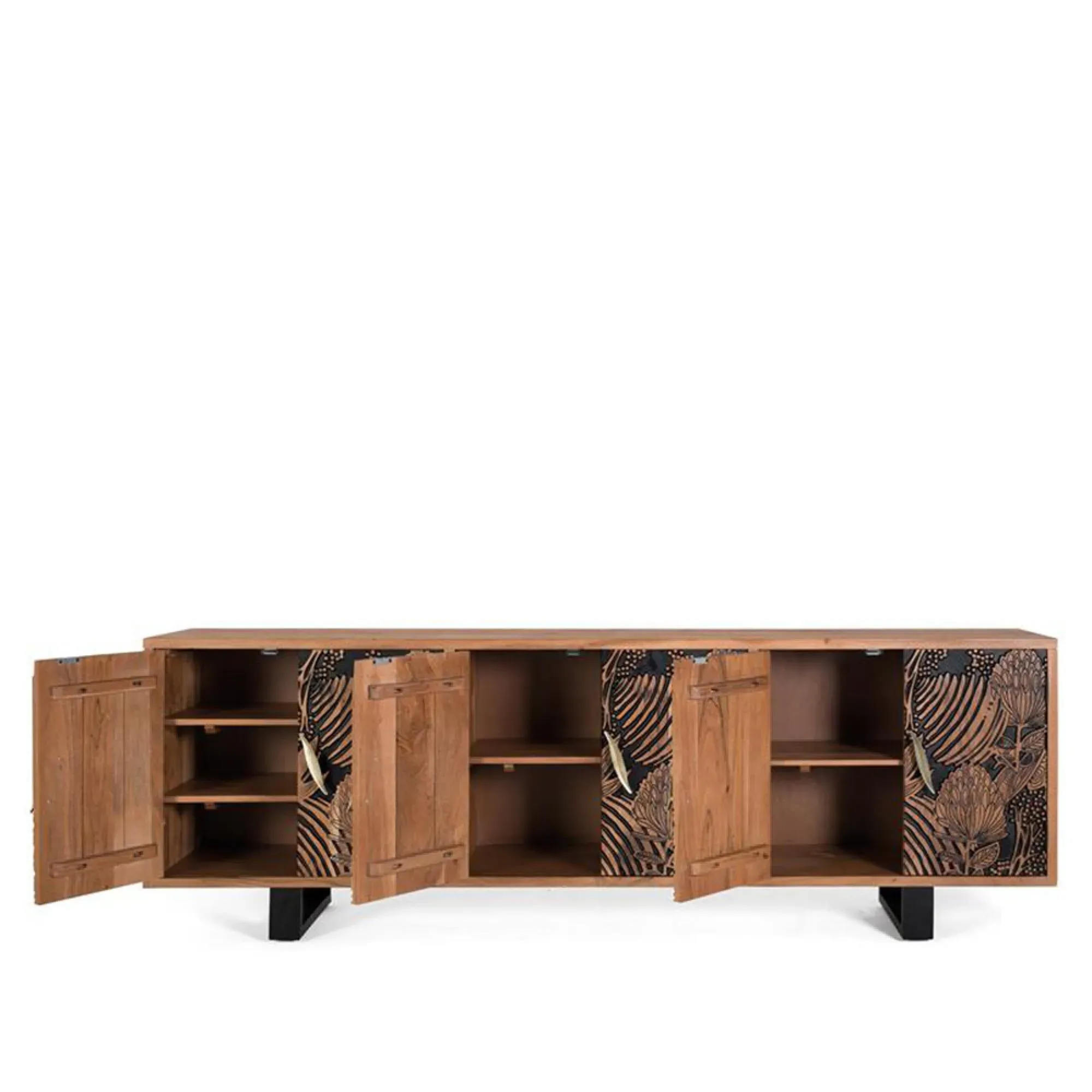 Valentia Artisan 6 Door Extra Large Sideboard - Natural, Acacia Wood