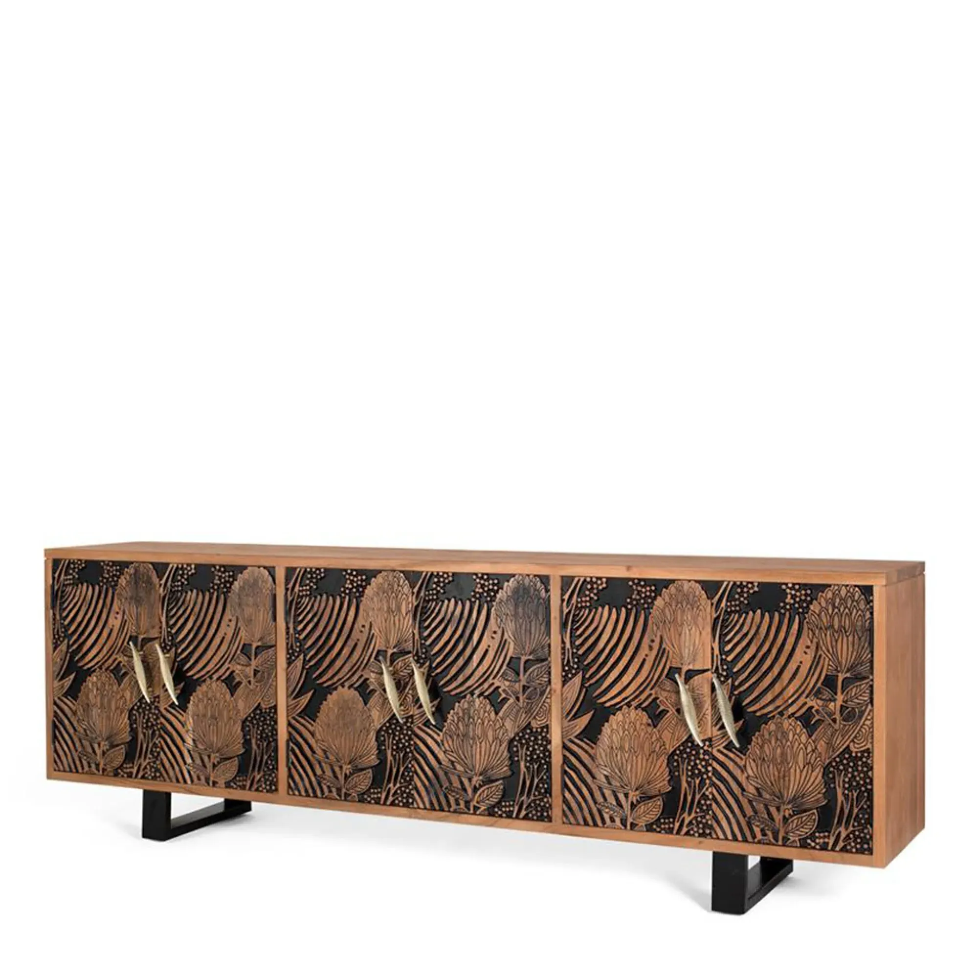 Valentia Artisan 6 Door Extra Large Sideboard - Natural, Acacia Wood