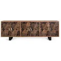 Valentia Artisan 6 Door Extra Large Sideboard - Natural, Acacia Wood