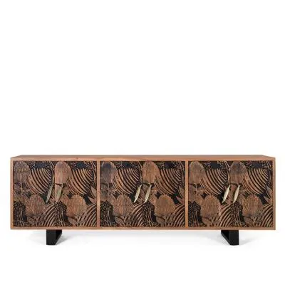 Valentia Artisan 6 Door Extra Large Sideboard - Natural, Acacia Wood image