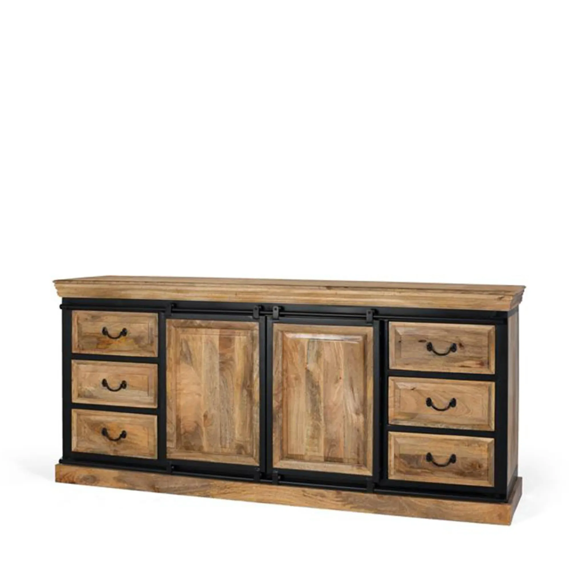 Varese 2 Door Sliding Sideboard - Natural, Mango Wood
