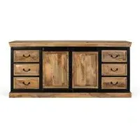 Varese 2 Door Sliding Sideboard - Natural, Mango Wood